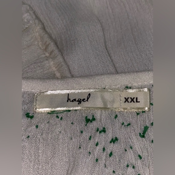 Spade & Heart Hagel Women Semi Sheer Blouse Boho Flowy Dainty‎ XXL Scoop Neck - Picture 3 of 5